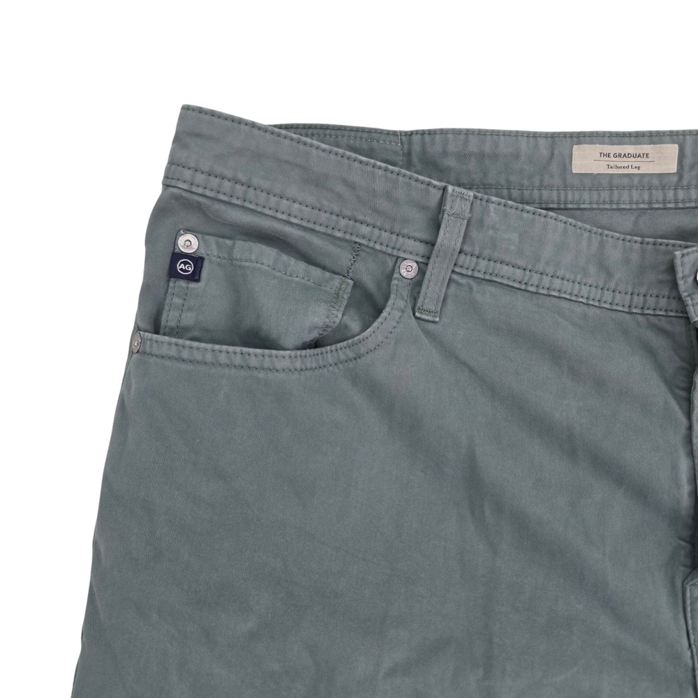 AG Adriano Goldschmied The Graduate Tailored Leg Pants Mens 42x32 Sage Green USA - Picture 7 of 9